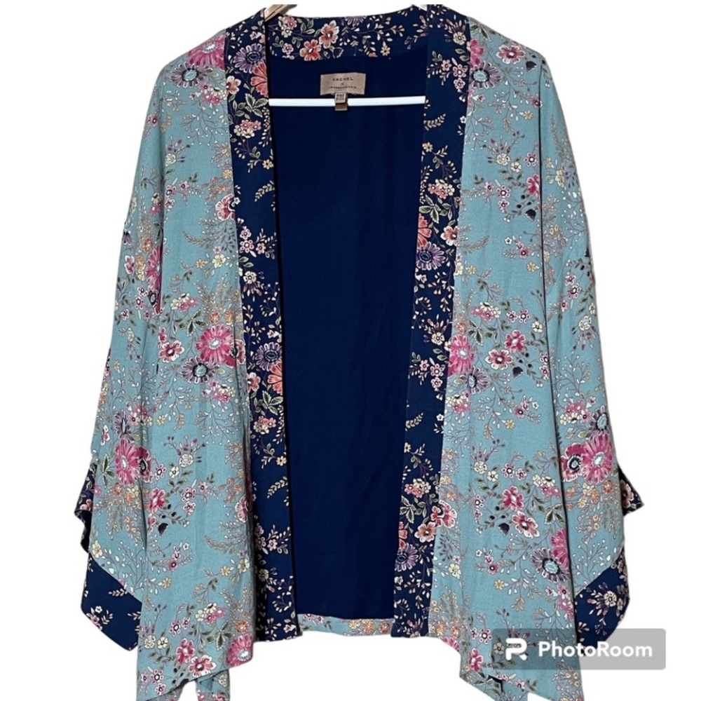 🎉 Host Pick 🎉 Kachel X Anthropologie Kimono Blue & Aqua Floral Cottagecore
